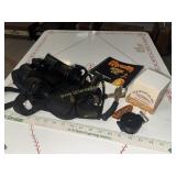 Binoculars, multi tool, slingshot and bartenders