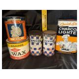 Group of cool graphics advertising cans charcoal