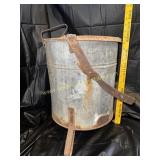 Metal gas station rag can