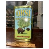 Vintage Orsi olive oil tin