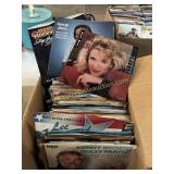 Collection of 1980s country vinyl 45s records-