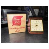 Vintage Phinney Walker travel alarm clock with