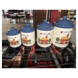 Cottage core HOME vintage kitchen canister set
