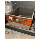 Old industrial storage bin drawer