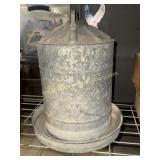 Galvanized poultry waterer
