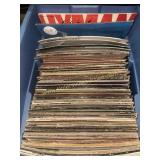 Tote of vinyl records misc genres