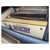 Tote of vinyl records 70s easy listening,