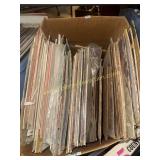 Box of vinyl records misc genres