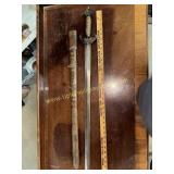 Antique Chinese straight sword with highly