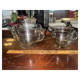 2 glass measuring batter bowls- smaller is