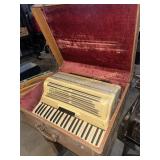 Ancona accordion  with case beautiful white pearl