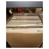 Box of vinyl records misc genres