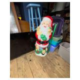 christmas Blow Mold Santa Claus with Puppies Figure