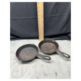 Two Cast Iron Skillets