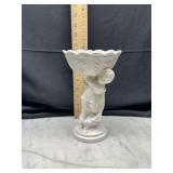 White Ceramic Cherub Figurine Planter