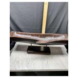 Carved Wooden bowl on Stand