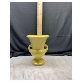 Yellow Two-Handled Urn Vase