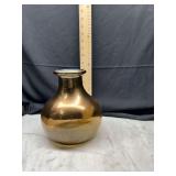 Iridescent Amber Glass Vase