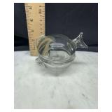 Clear Glass Fish candy Dish