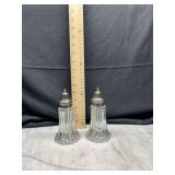 Glass Salt and Pepper Shakers with Metal Lids