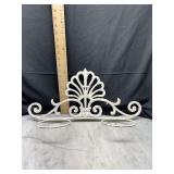 Cast Iron Scrollwork Plant Holder White