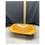 Wooden Bowl Geometric Hexagonal Design