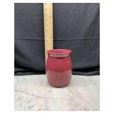 Francoma USA Red Glazed Ceramic Crock