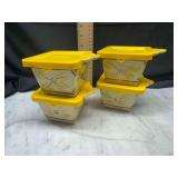 Four Square temp-tations Yellow Lidded Storage Containers Set