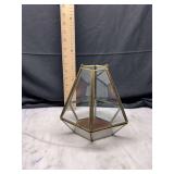 Brass and Glass Geometric Terrarium