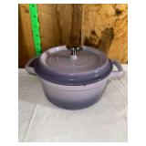 Purple Enameled Cast Iron Dutch Oven with Lid
