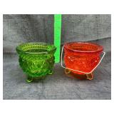 2 daisy and button cauldron ashtray bowls