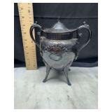 Silver-Plated Covered footed sugar bowl