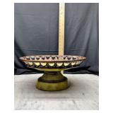 Pedestal Bowl with Openwork Rim