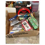 Box of Assorted Hardware and Tools