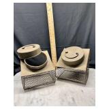 Pair of Wire Mesh Feeders with Lids