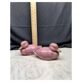 Pink ceramic ducks