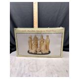 10-Piece Porcelain Nativity Set on Wood Base
