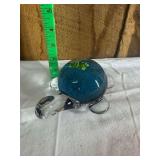 Blue Art Glass Turtle paperweight