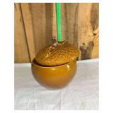 Pottery Barn Acorn Covered Jar
