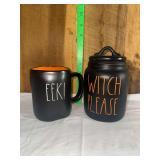 Rae Dunn Halloween Ceramic Mug and Canister Set