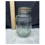 Clear Glass Storage Jar with Metal Wire Bail Lid