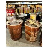 Two Wooden Ice Cream Freezers