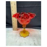fenton amberina candy stand