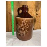 McCoy pottery Cookie Jar Jug Brown Glaze