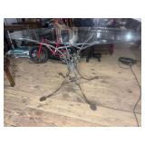 Wrought Iron Base Glass Top Table