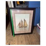 Framed Sailing Ship Print