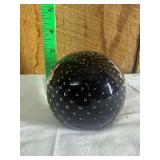 Control Bubbles Art Glass Paperweight Spherical