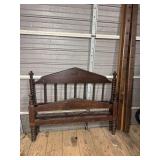 Spindle Turned Wooden Bed Frame With Headboard And Rails