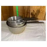 Set of Four Nesting Aluminum Camp style pans
