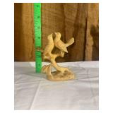 Resin Figurine of Two Birds on Tree Branch Sculpture